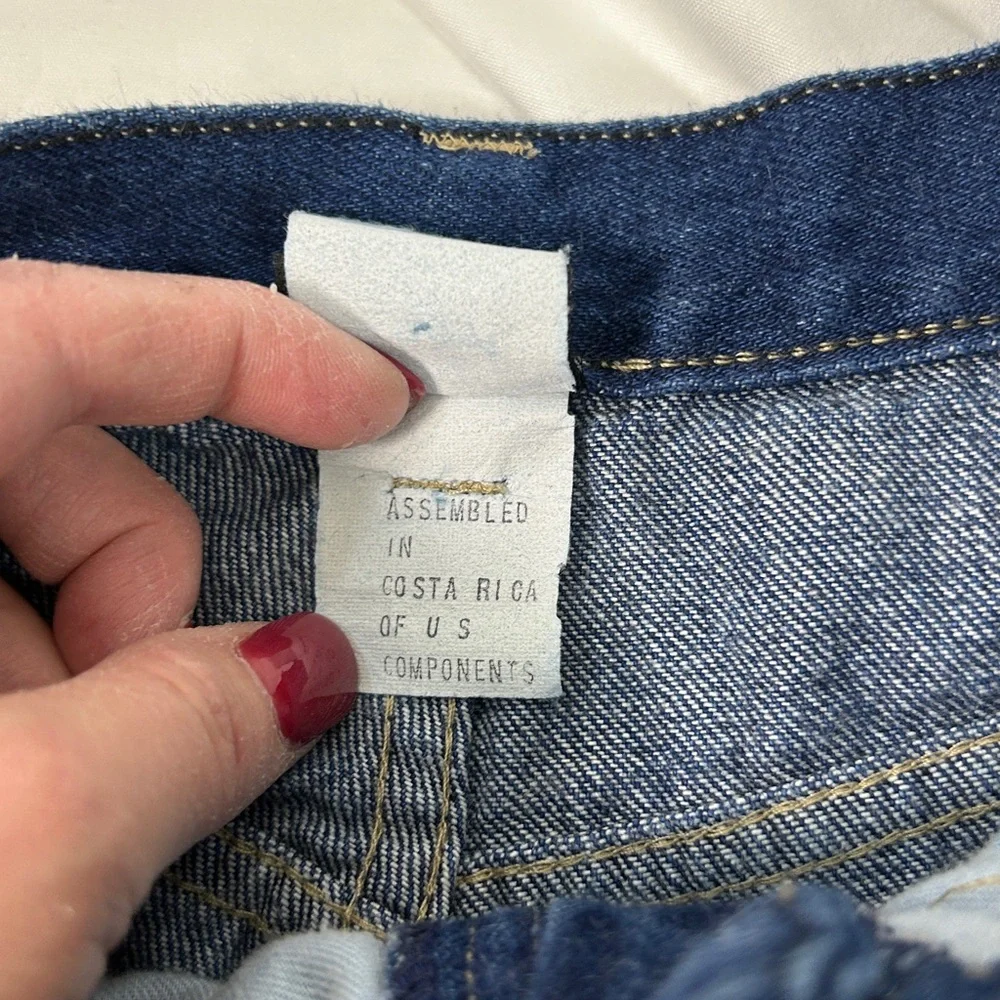 Vintage Bonjour Blue Denim High‎ Waisted Mom Jeans 26 inch waist Size 10 slouchy